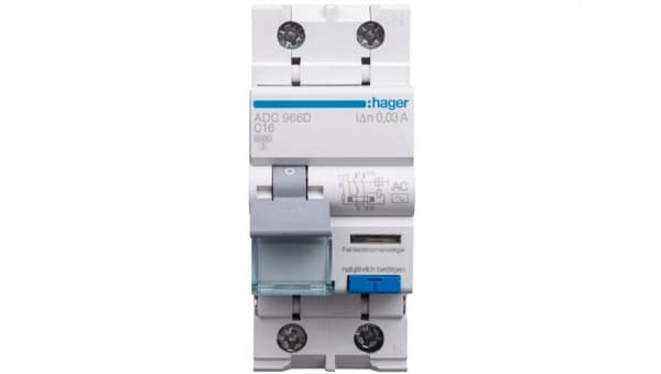 RCBO 2P C16A 0.03A differentiaalisuojakytkin, tyyppi AC ADC966D