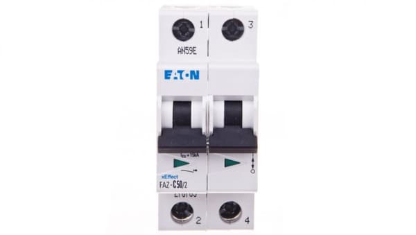 Afbryder 2P C 50A 15kA AC FAZ C50/2 278765