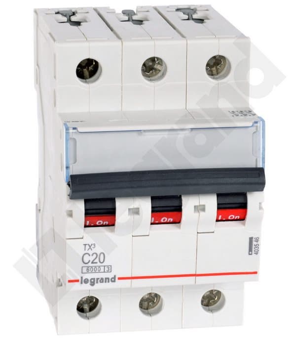 Afbryder 3P C 20A 6kA AC S303 TX3 403546