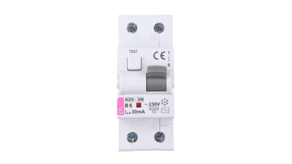 Differensafbryder 2P 6A B 0,03A type AC KZS-2M 002173101
