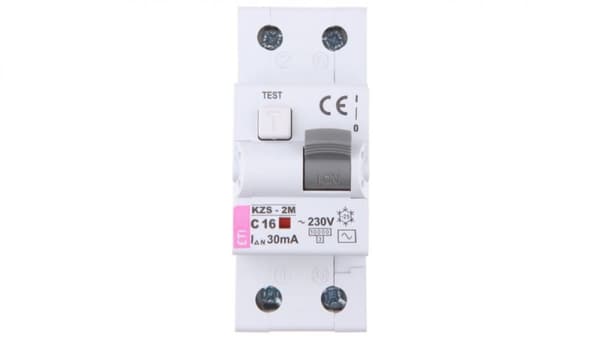 Differentiaalisuojakytkin 2P 16A C 0.03A tyyppi AC KZS-2M 002173124