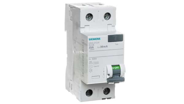 Differensafbryder 2P 25A 0,03A Type AC 30mA 230V SENTRON 5SV4312-0