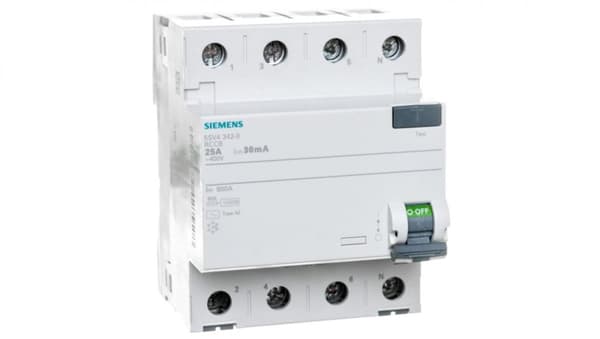 4P 25A 0,03A differentialbrytare typ AC 30mA 400V SENTRON 5SV4342-0