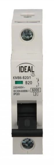 Afbryder 1P B 20A 6kA KMB6-B20/1 VDE 23142