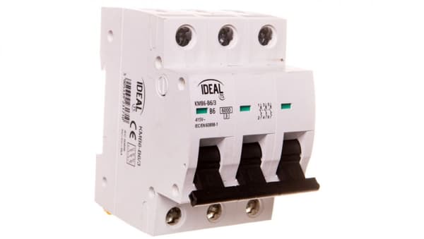 Säkring 3P B 6A 6kA AC KMB6 B6/3 VDE 23171 CDON