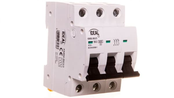 Katkaisija 3P B 63A 6kA AC KMB6-B63/3 VDE 23170