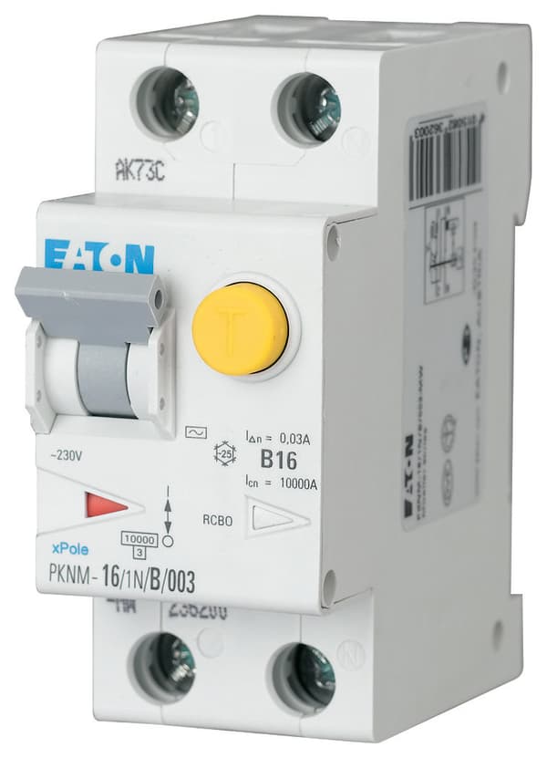 Afbryder med differentialmodul 1+N-poler PKNM-10/1N/C/003-MW
