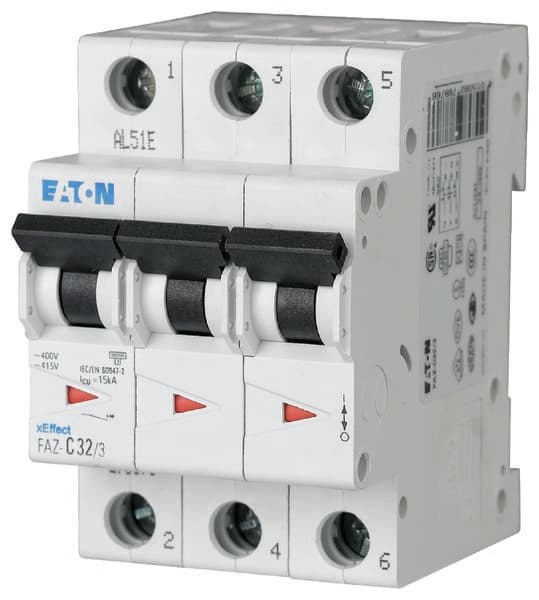 Afbryder serie 15kA 3-polet FAZ-C6/3