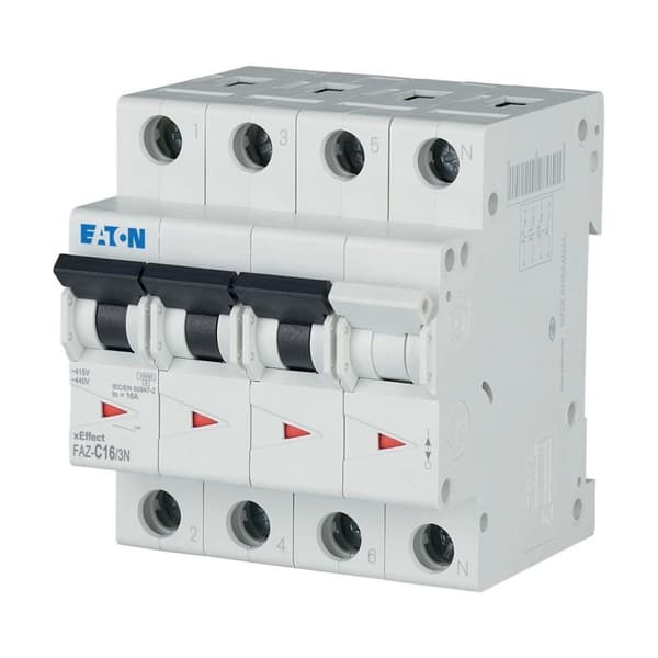 Säkringsserie 15kA 3+N-poler FAZ-C16/3N