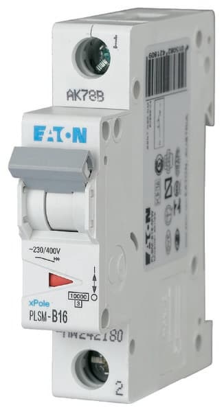 1-polet overstrømsafbryder PLSM-B16-MW