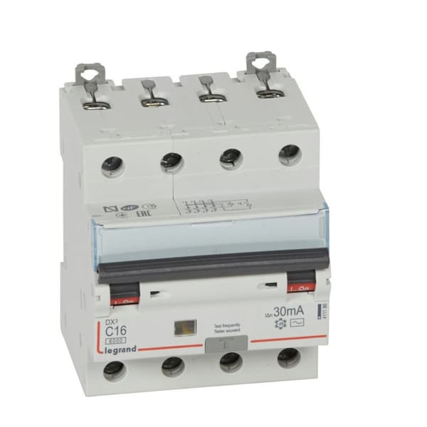 P314 4P C 16A 30MA TYPE AC DX3 differentialafbryder