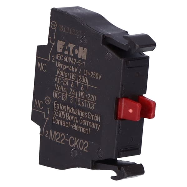 Kontaktelement M22-CK02 0Z 2R montering på adapter M22-A