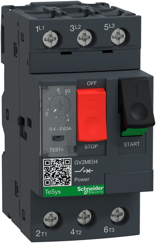 Motorafbryder GV2ME..AP 0,4-0,63A boksterminaler