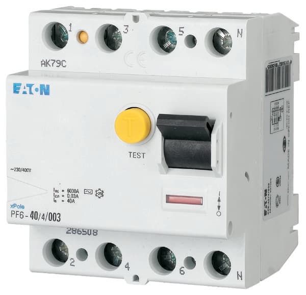 6kA differentialafbryder PF6-40/4/003-A