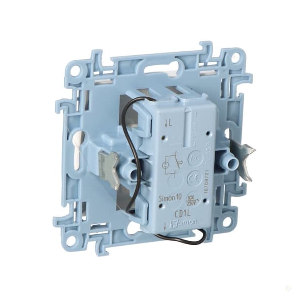""Klokke""-knap med LED-baggrundsbelysning (modul) 10 AX, 250 V~, skrueterminaler, hvid Simon10