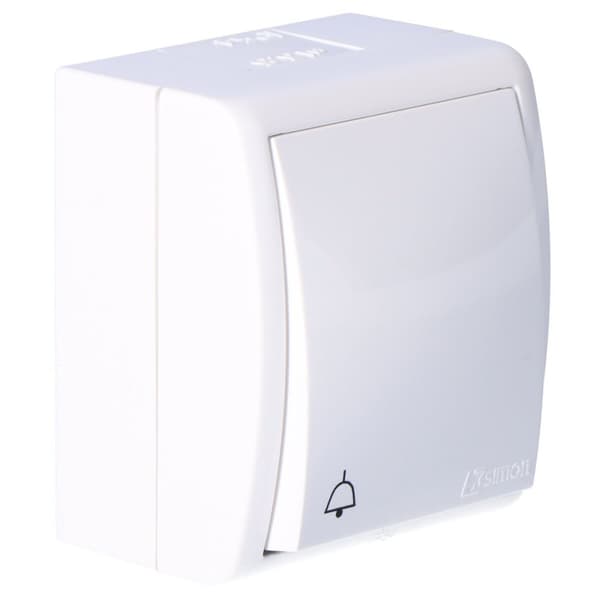 ""klokke""-knap n/t IP54 AQD1/11 Aquarius hvid