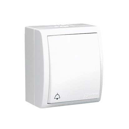 ""klokke""-knap n/t IP54 AQD1/11 Aquarius hvid