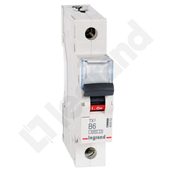 Afbryder S 301 1P B 6A 6000A TX3