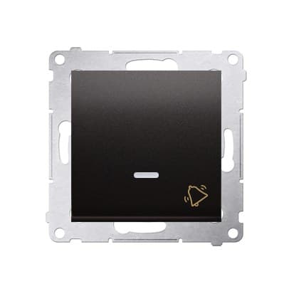 ""klokke""-knap med LED-baggrundsbelysning 10 AX, antracit Simon54