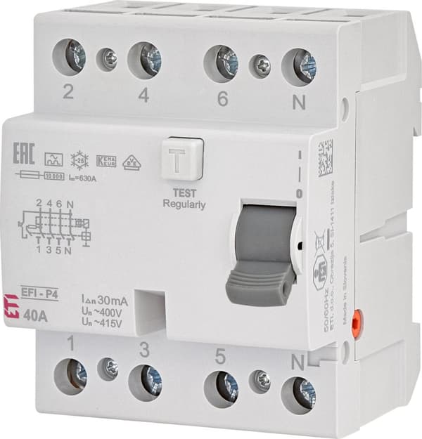 EFI-P4 A 40/0,03 differentiaalikytkimellä