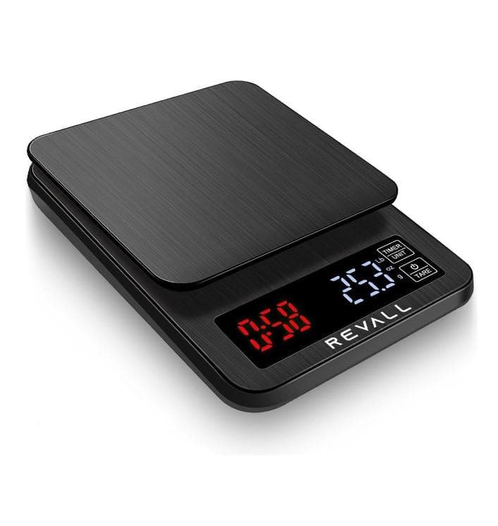 Digital precisionsköksvåg - 0,5g till 3kg - Batterier ingår - Svart