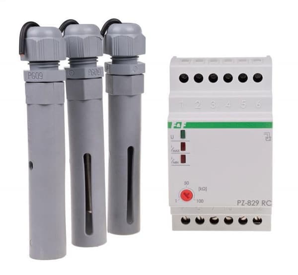 Nivåbrytare F-f - PZ-829 RC - Vätskekontrollrelä 16A 2P 1-100 kOhm 3 sonder ()