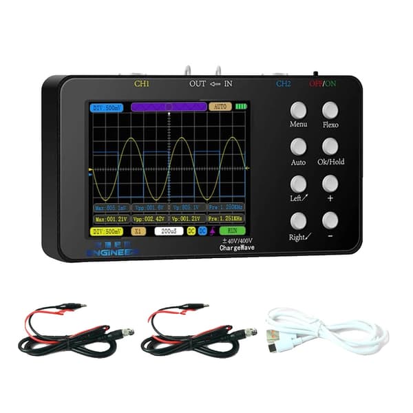 Digitalt oscilloskop, 50M samplinghastighed, 10MHz analog båndbredde,2 stk. kabel