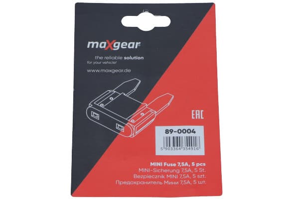 MAXGEAR MINI BLADSIKKERING 7,5A SÆT MED 5