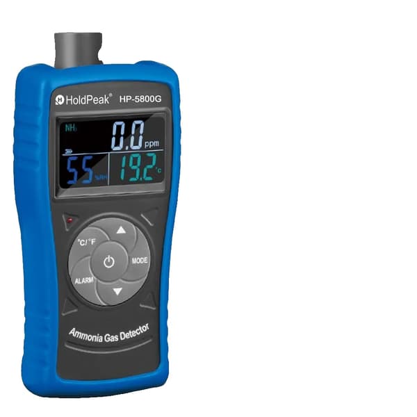 Ammoniak Luftdetektor, 0-100ppm Måleområde, Dobbelt Alarm System, Genopladeligt Batteri