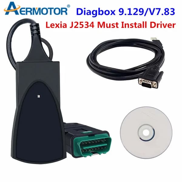Lexia J2534 Diagbox, OBD2 Diagnostisk Værktøj, Citroen/Peugeot Kode Scan, Lexia J2534