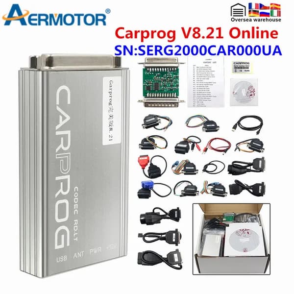 Carprog Programmer, Fuld Adaptere, Online Programmering, Carprog 821