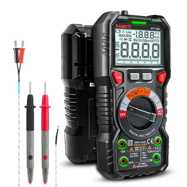 Digital Multimeter, True RMS, Auto Range, HT118A