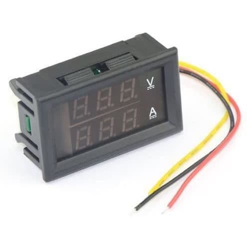 100174 Digital multimeter Dubbel LED-display Voltmeter DC 4,5V till 30V Amperemeter 0 till 50A Spänning Strömmätare Volt Amp 25