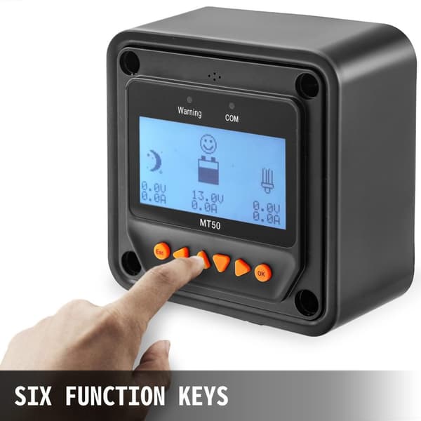 LCD laddningskontroll fjärrmätare med 2m kabel, auto igenkänning, realtidsvisning, extern strömförsörjning krävs ej, bekväm/säker drift