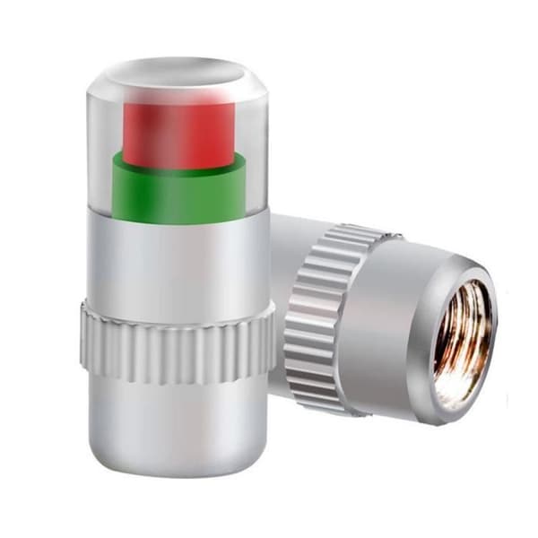 set om 4 st Däcktrycksmätare däcktrycksvarningslock 2.2Bar 32PSI