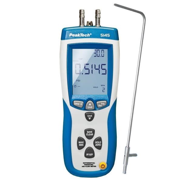 Peaktech P 5145 2-i-1 trycktestare med grop, P Timer