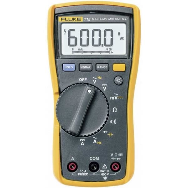 Multimeter - Fluke - 115 - Kalibrerad ISO - CAT III 600 V - Display 6000 punkter
