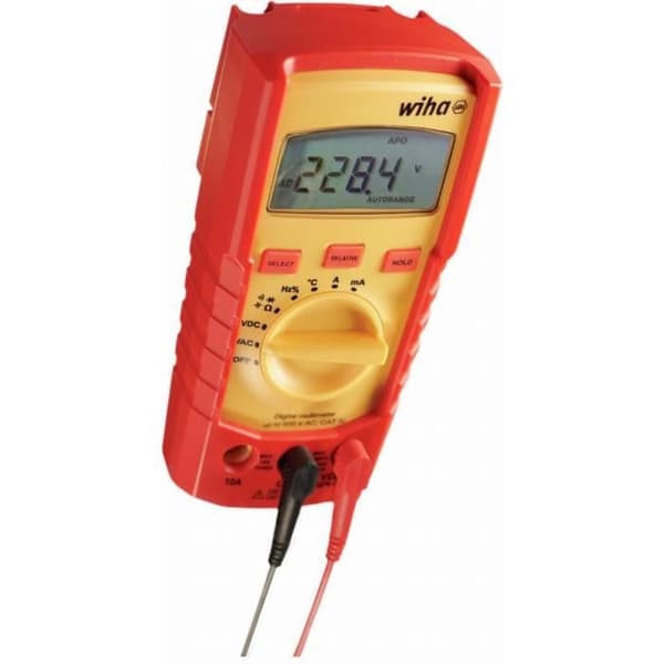 WIHA digital multimeter upp till 600V AC Kat. IV + 2 AAA-batterier ingår - 45218