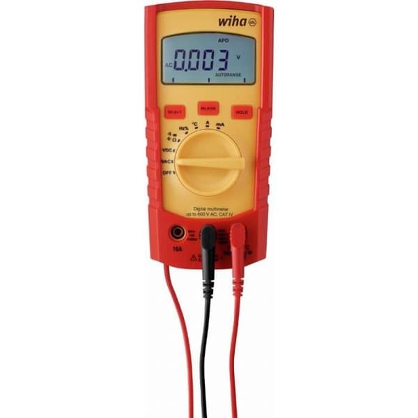 WIHA digital multimeter upp till 600V AC Kat. IV + 2 AAA-batterier ingår - 45218