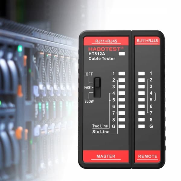 NÄTVERKSKABELTESTER RJ11 RJ45 LAN 8P 6P 4P 2P OCH SKÖMNINGSMÄTNING