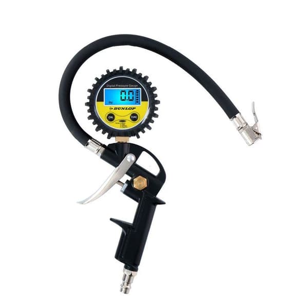 Dunlop digital manometer - PSI/BAR/KPA/KG - Batteridriven - Luftslang 30 CM