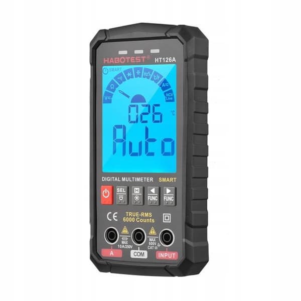 UNIVERSAL DIGITAL MULTIMETER NCV RMS LIVE TEST THERMOCOUPLE TEMP. LED FICKLAMPOR