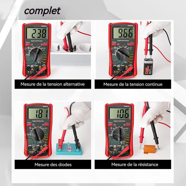 INN Digital multimeter Hög precision Digital display Data hållning Portabel Kompakt Multifunktions krets testare