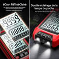 Miniatyrbild 3 av 4: INN Digital multimeter LCD-skärm bakgrundsbelyst NCV Hög precision Helt automatisk Data hold Krets tester