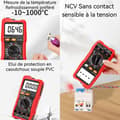 Miniatyrbild 3 av 4: INN Digital multimeter Hög noggrannhet 2000V Tråduppskattning utan brand Temperaturmätning Spänningsdetektering NVC