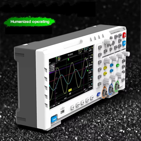 1GSa/s 2-kanaligt digitalt oscilloskop med tillbehör, 2-i-1 dubbelkanalig ingångssignalgenerator, 100 MHz*2 analog bandbredd