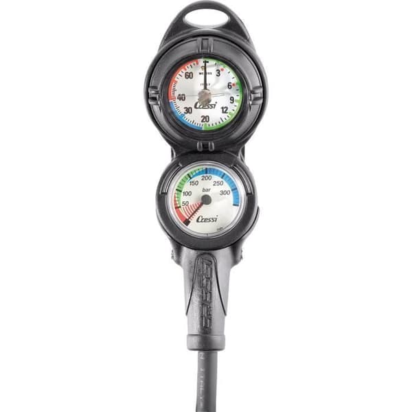 Cressi Console 2 - Dual Instrument Dive Console, PSI-manometer och FEET-djupmätare