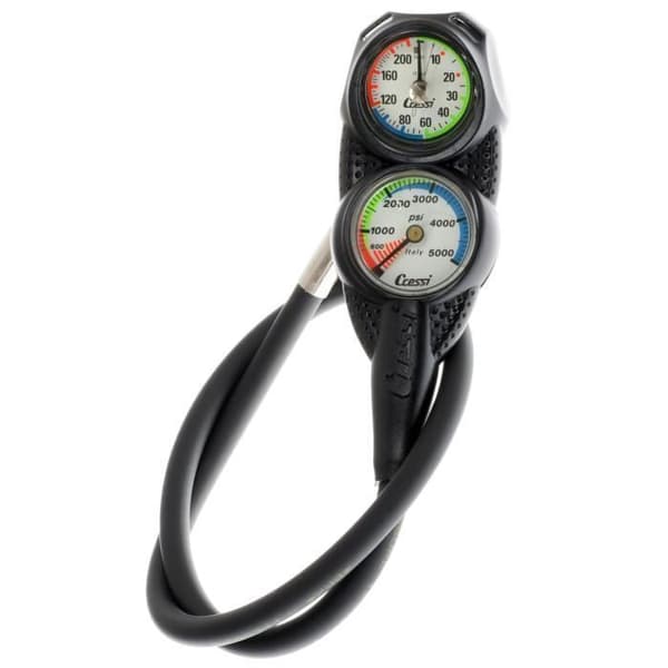 Cressi Console 2 - Dual Instrument Dive Console, PSI-manometer och FEET-djupmätare