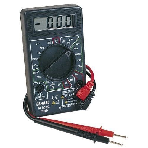 Spänningskontroll - Gefotech - 8049 - AC och DC mätning - Strömmätning - Resistansmätning