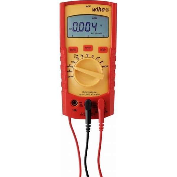 WIHA digital multimeter upp till 1000V AC Kat. IV + 2 AAA-batterier ingår - 45215